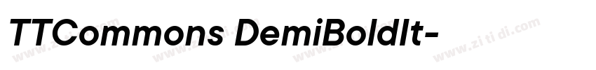 TTCommons DemiBoldIt字体转换